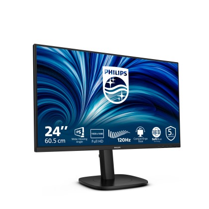 Philips Monitor 23,8 Led Ips Fhd 16:9 4Ms 250 Cdm, Pivot, Vga/Dp/Hdmi, Multimediale