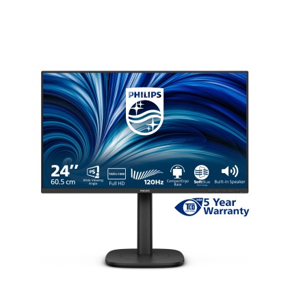 Philips Monitor 23,8 Led Ips Fhd 16:9 4Ms 250 Cdm, Pivot, Vga/Dp/Hdmi, Multimediale
