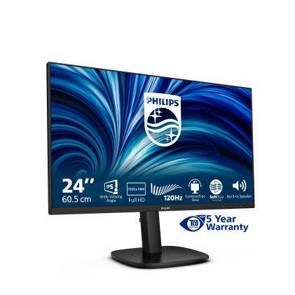 Philips Monitor 23,8 Led Ips Fhd 16:9 4Ms 250 Cdm, Pivot, Vga/Dp/Hdmi, Multimediale