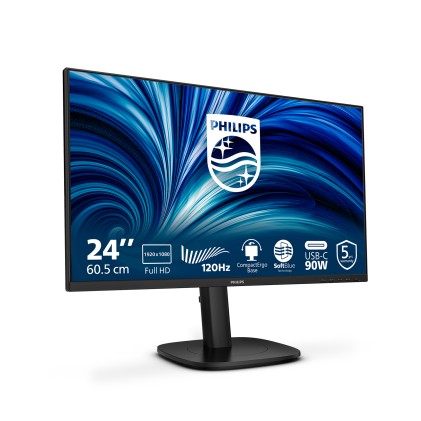 Philips Monitor 23,8 Led Ips Fhd 16:9 4Ms 300 Cdm, Pivot, Usb-C Dock, Dp/Hdmi