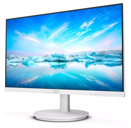 Philips Monitor 27 Led Ips 16:9 Fhd, 4Ms 250 Cdm, Vga/Hdmi, Multimediale, Bianco