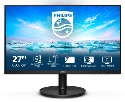 Philips Monitor 27 Led Va 16:9 Fhd, 4Ms 250 Cdm, Vga/Hdmi   Ts