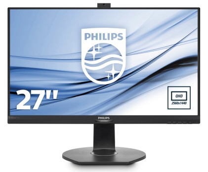 Philips Monitor 27" Led Ips, 16:9, 2560X1440, Uhd, Ultra Slim, 350 Cd/M, 5Ms, 178/178, Vga, Dp, Mini Dp, Hdmi, Usb, Multimediale, Webcam E Microfono, 3 Anni Di Garanzia Swap Onsite