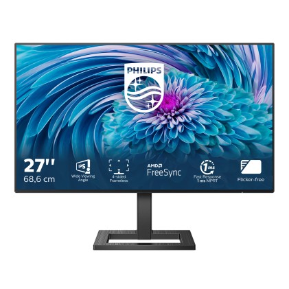 Philips Monitor 27 Led Ips 16:9 Fhd 1Ms 350 Cdm 75Hz, Vga/Dp/Hdmi, Multimediale