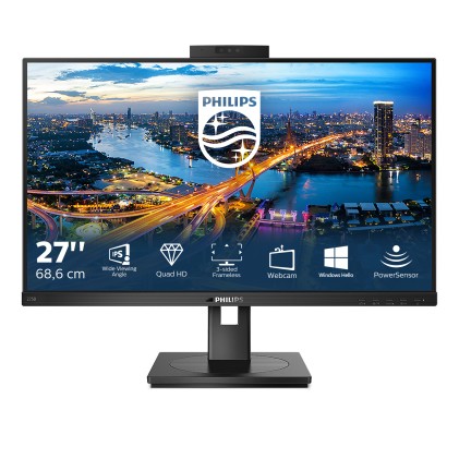 Philips Monitor 27 Led Ips 16:9 2K 4Ms 300 Cdm, Webcam Dvi/Dp/Hdmi, Pivot, Multimediale