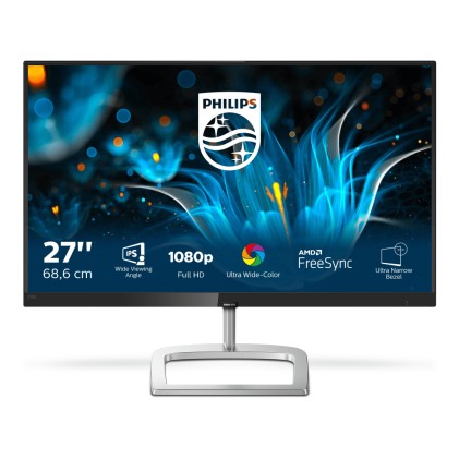 Philips Monitor 27 Led Ips Full Hd 1920X1080 5Ms Multimediale Low Blue Mode Flicker Free Hdmi Dp Vga Adaptive Sync
