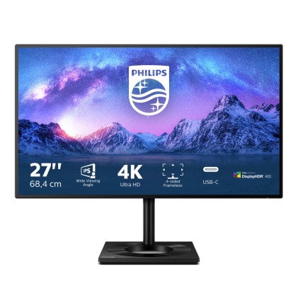 Philips Monitor 27 Led Ips 16:9 4K Hdr 400 Cdm2, Usb-C