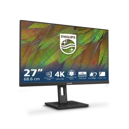 Philips Monitor 27 Led Ips 4K Uhd 4Ms 350 Cdm, Pivot, Dp/Hdmi, Multimediale