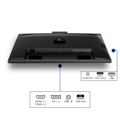 Philips Monitor 27 Led Ips Qhd 16:9 4Ms 350 Cdm, Pivot, Usb-C, Webcam, Dp/Hdmi, Multimediale