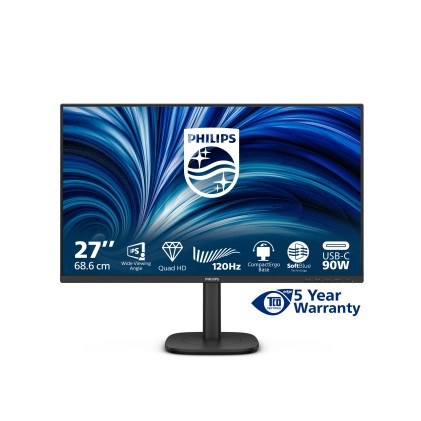 Philips Monitor 27 Led Ips Qhd 16:9 4Ms 350 Cdm 120Hz, Pivot, Vga/Dp/Hdmi, Usb-C, Multimediale