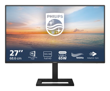 Philips Monitor 27 Led Ips 16:9 Fhd 1Ms 250 Cdm 100Hz, Reg Altezza, Usb-C Dock, Hdmi, Multimediale
