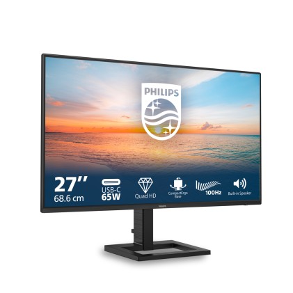 Philips Monitor 27 Led Ips 16:9 Qhd 4Ms 350 Cdm Usb-C Altezza Dp/Hdmi Multimediale