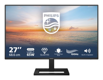 Philips Monitor 27 Led Ips 16:9 Qhd 4Ms 350 Cdm Usb-C Altezza Dp/Hdmi Multimediale