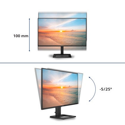 Philips Monitor 27 Led Ips 16:9 Qhd 4Ms 350 Cdm Usb-C Altezza Dp/Hdmi Multimediale