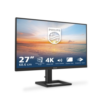 Philips Monitor 27 Led Ips 16:9 4K Uhd 4Ms 350 Cdm, Reg Altezza, Dp/Hdmi, Multimediale