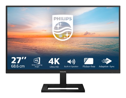 Philips Monitor 27 Led Ips 16:9 4K Uhd 4Ms 350 Cdm, Reg Altezza, Dp/Hdmi, Multimediale
