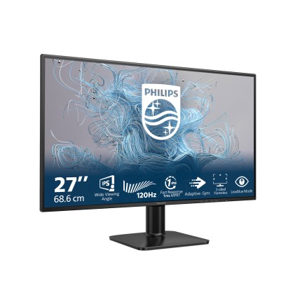 Philips Monitor 27 Led Ips Fhd 16:9 4Ms 250 Cdm 120Hz, Vga/Dvi/Hdmi