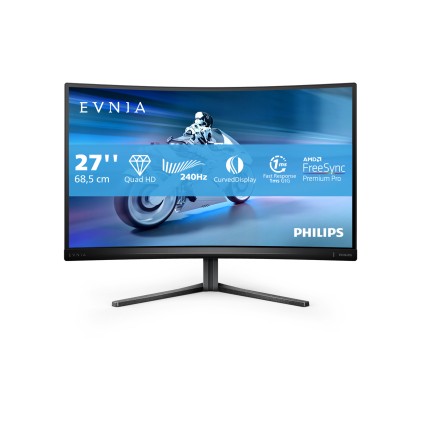 Philips Monitor Gaming Curvo 27 Led Va 16:9 Qhd 1Ms 400 Cdm 240Hz, Altezza Dp/Hdmi