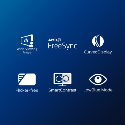 Philips Monitor 31,5 Led Va 16:9 Fhd 4Ms 250 Cdm, Vga/Dp/Hdmi