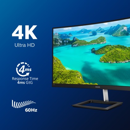 Mon 31,5"Va Curvo Mm 4K  Hdmi Dp Philips 328E1Ca/00 16:9