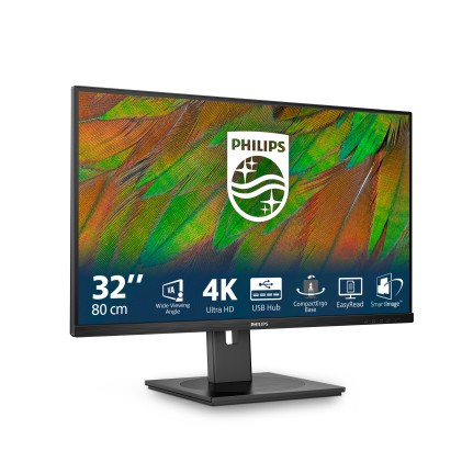 Philips Monitor 32 Led Va 4K Uhd 16:9 4Ms 350 Cdm, Pivot, Dp/Hdmi, Multimediale