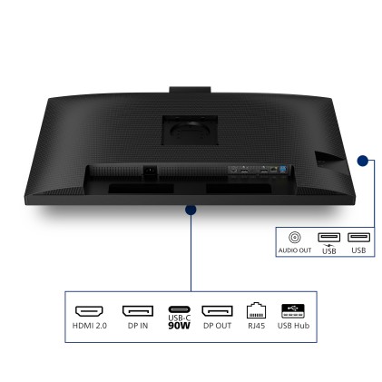 Mon 32 Ips Qhd Webcam Hdmi Dp Usbc 32B2U3601H/00 Lan Pivot Reg Alte