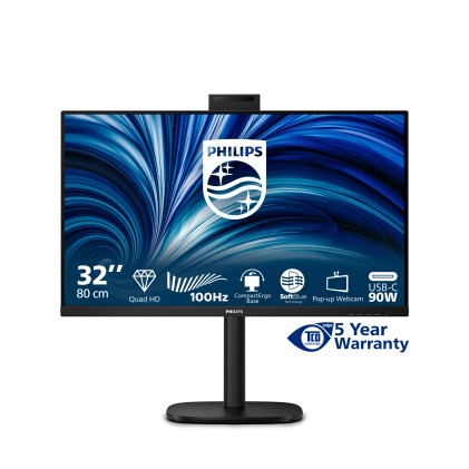 Philips Monitor 31,5 Led Ips Qhd 16:9 4Ms 350 Cdm, Pivot, Usb-C Hub, Dp/Hdmi, Multimediale