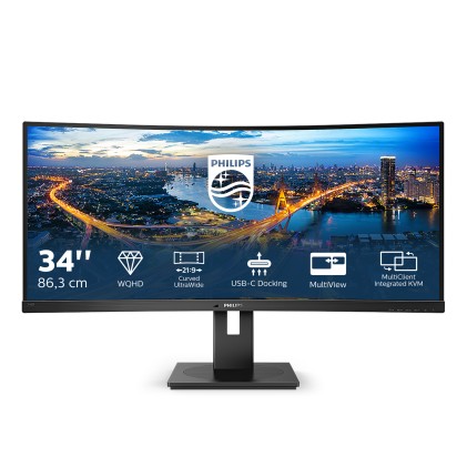 Mon 34"Va  Curvo 21:9  Hdmi Dp Philips 346B1C/00 Mm