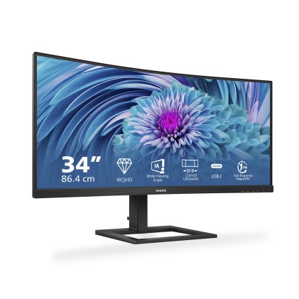 Philips Monitor Curvo 34 Led Va 21:9 3440X1440 1Ms 350 Cdm, Usb-C, Altezza, Dp/Hdmi, Multimediale