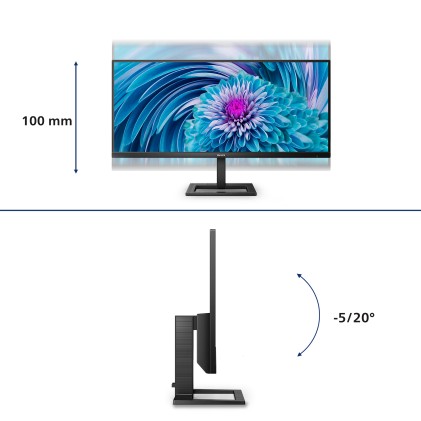Philips Monitor 34 Led Va 21:9 Wqhd 4Ms 300 Cdm, Usb-C, Altezza, Dp/Hdmi, Multimediale