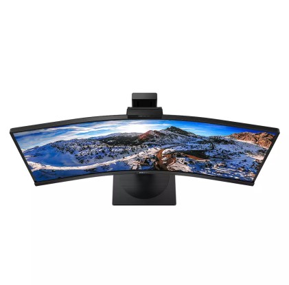 Philips Monitor Curvo 34 Led Va 21:9 3440X1440 500 Cd/M, Dp/Hdmi, Usb-C, Webcam, Altezza, Multimediale