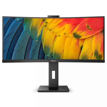 Philips Monitor Curvo 34 Led Va Ultra Wide 3440X1440 21:9 4Ms 350 Cdm, Usb-C Dock, Webcam, Reg Altez, Multimediale