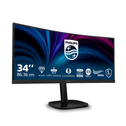 Mon 34Va 3440X1140 Hdmi Dp Usbc Mm Philips 34B2U3600C 21:9 Curved