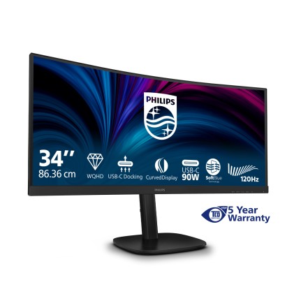 Mon 34Va 3440X1140 Hdmi Dp Usbc Mm Philips 34B2U3600C 21:9 Curved