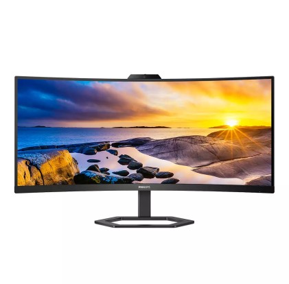 Philips Monitor Curvo 34 Wled Va 21:9 Uwqhd 4Ms, Dp/Hdmi, Usb-C Docking, Webcam, Reg Altezza, Multim