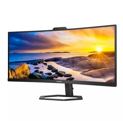 Philips Monitor Curvo 34 Wled Va 21:9 Uwqhd 4Ms, Dp/Hdmi, Usb-C Docking, Webcam, Reg Altezza, Multim