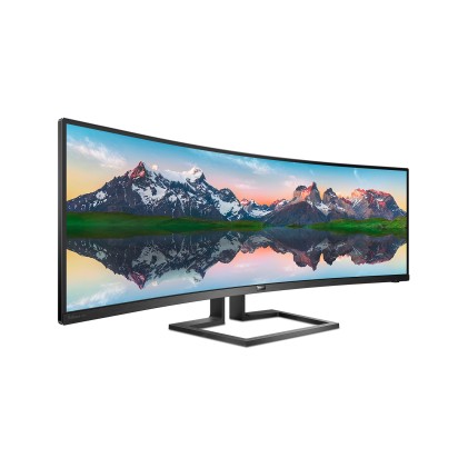 Philips Monitor Curvo 49 Led 32:9 5120X1440, Multiview Con Kvm, Dp/Hdmi, Multimediale