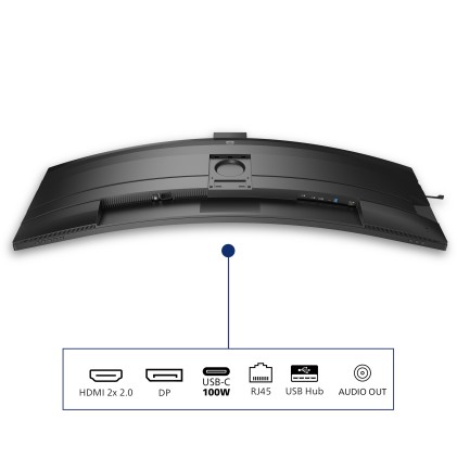 Philips Monitor Curvo 49 Led Va 32:9 4K Uhd 4Ms 450 Cdm, Reg Altezza, Usb-C Dock, Webcam, Dp/Hdmi