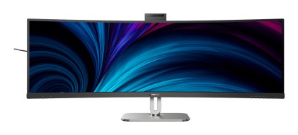 Philips Monitor Curvo 49 Led Va 32:9 4K Uhd 4Ms 450 Cdm, Reg Altezza, Usb-C Dock, Webcam, Dp/Hdmi