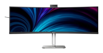 Philips Monitor Curvo 49 Led Va 32:9 4K Uhd 4Ms 450 Cdm, Reg Altezza, Usb-C Dock, Webcam, Dp/Hdmi