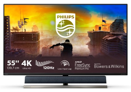 Philips Monitor 55" Led Va 4K Hdr, Hdmi/Dp, Console Gaming Monitor