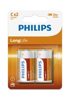 Philips batterie R14L2B 2 pezzi