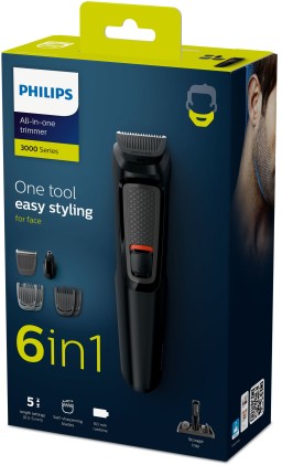 Philips MULTIGROOM Serie 3000 MG3711/15 tagliacapelli Nero Nichel-Metallo Idruro (NiMH)