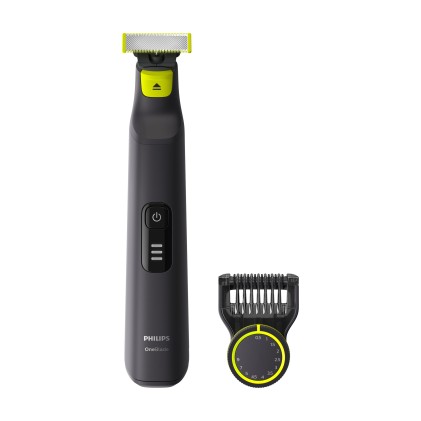 Rasoio Barba Philips Qp6530/15 Oneblade Pro Face Nero E Lime