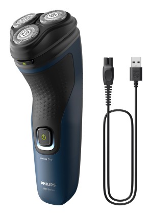 Philips S1151/00 rasoio elettrico Rotazione Nero, Blu