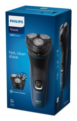 Philips S1151/00 rasoio elettrico Rotazione Nero, Blu