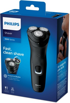 Rasoio Barba Philips S1232/41 Serie 1000 Nero