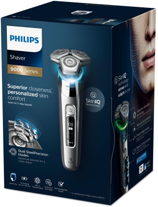 Rasoio Barba Philips S9985/50 Serie 9000 Skiniq Silver
