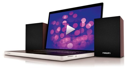 Speaker Philips Spa20/00 7W Usb Colore Legno Marrone