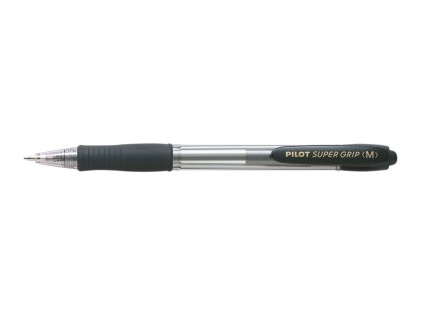 Pilot Super Grip Medium Nero Penna a sfera retrattile a clip Medio 1 pz